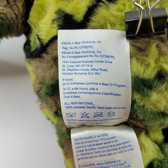 Build a Bear Camouflage Army Military Teddy Bear Plush Green Brown 16" BABW - Picture 8 of 10